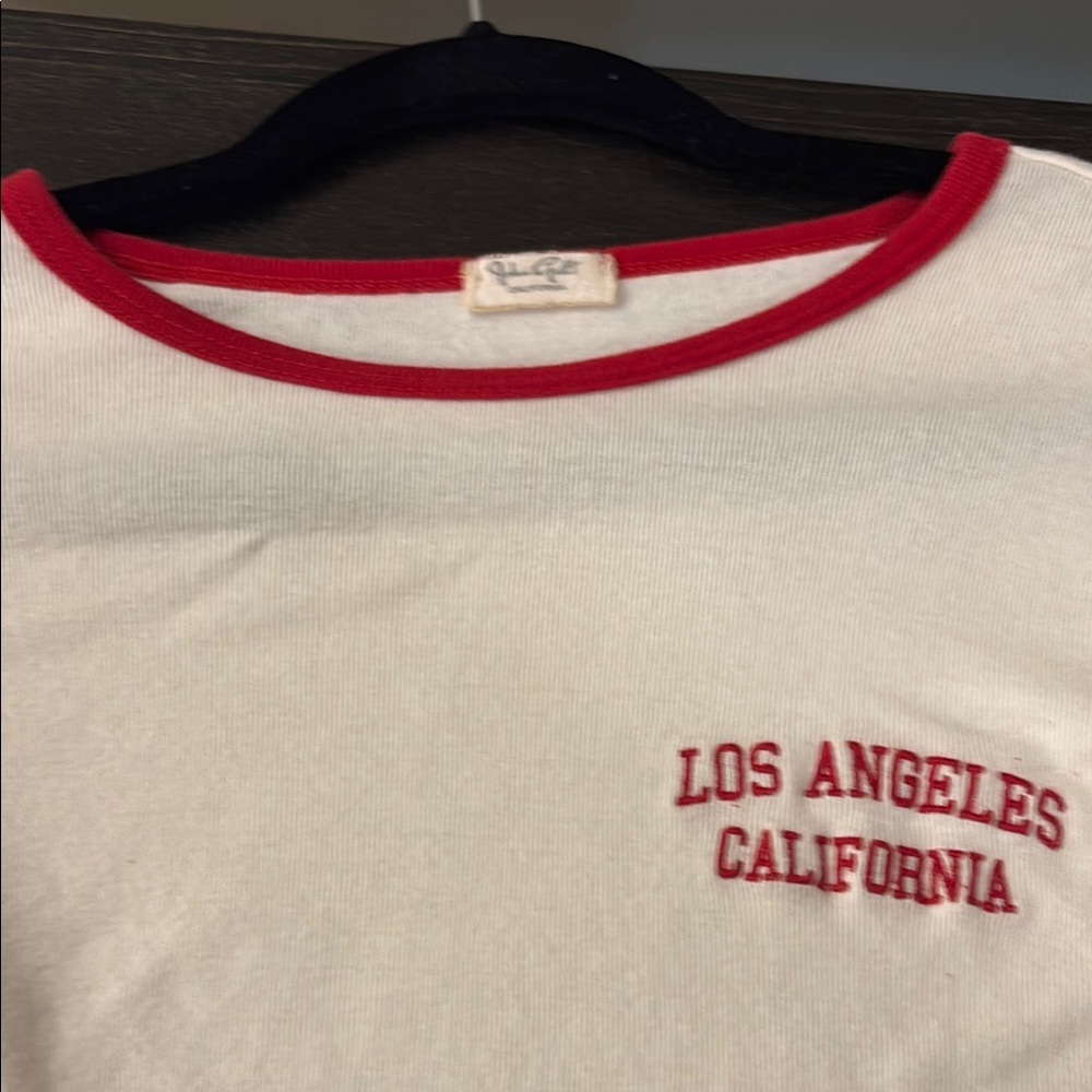 White and Red Los Angeles California T-Shirt Brandy Mel